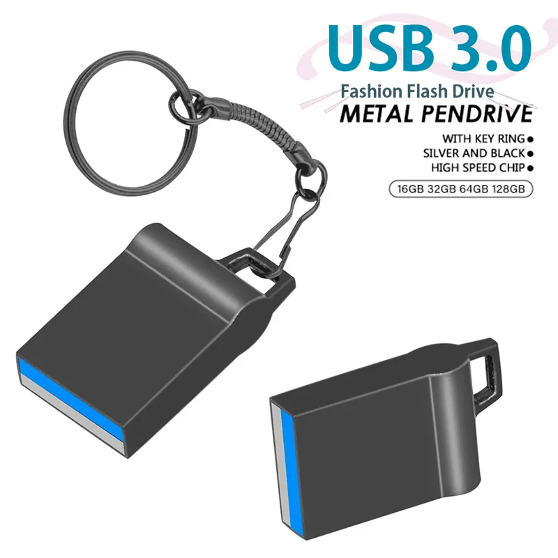 

USB-флешка High Speed 3.0 Mini Flash Pendrive 128 ГБ 64 ГБ 32 ГБ 16 ГБ 8 ГБ Cle USB3.0 Stick Pen Drive 64 ГБ 128 ГБ Бесплатная брелок
