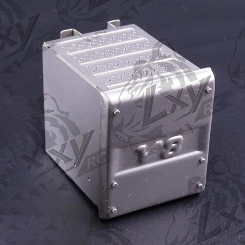 

1:14th Scale 1pcs Metal Simulation Exhaust Box Decoration Upgrade Accessories for Tamiya RC Truck MAN TGS