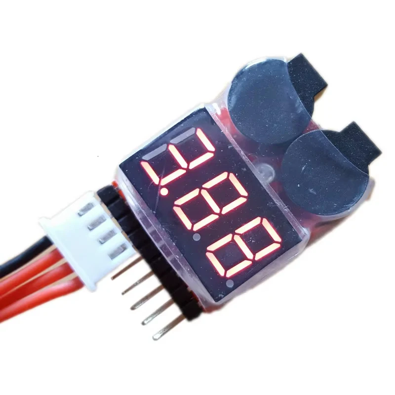 For 1S/2s/3s/4s/5s/6s/7s/8s Low Voltage Buzzer Alarm Lipo Battery Voltage Indicator Tester Wholesale Price for 3.7v 7.4v 11.1v