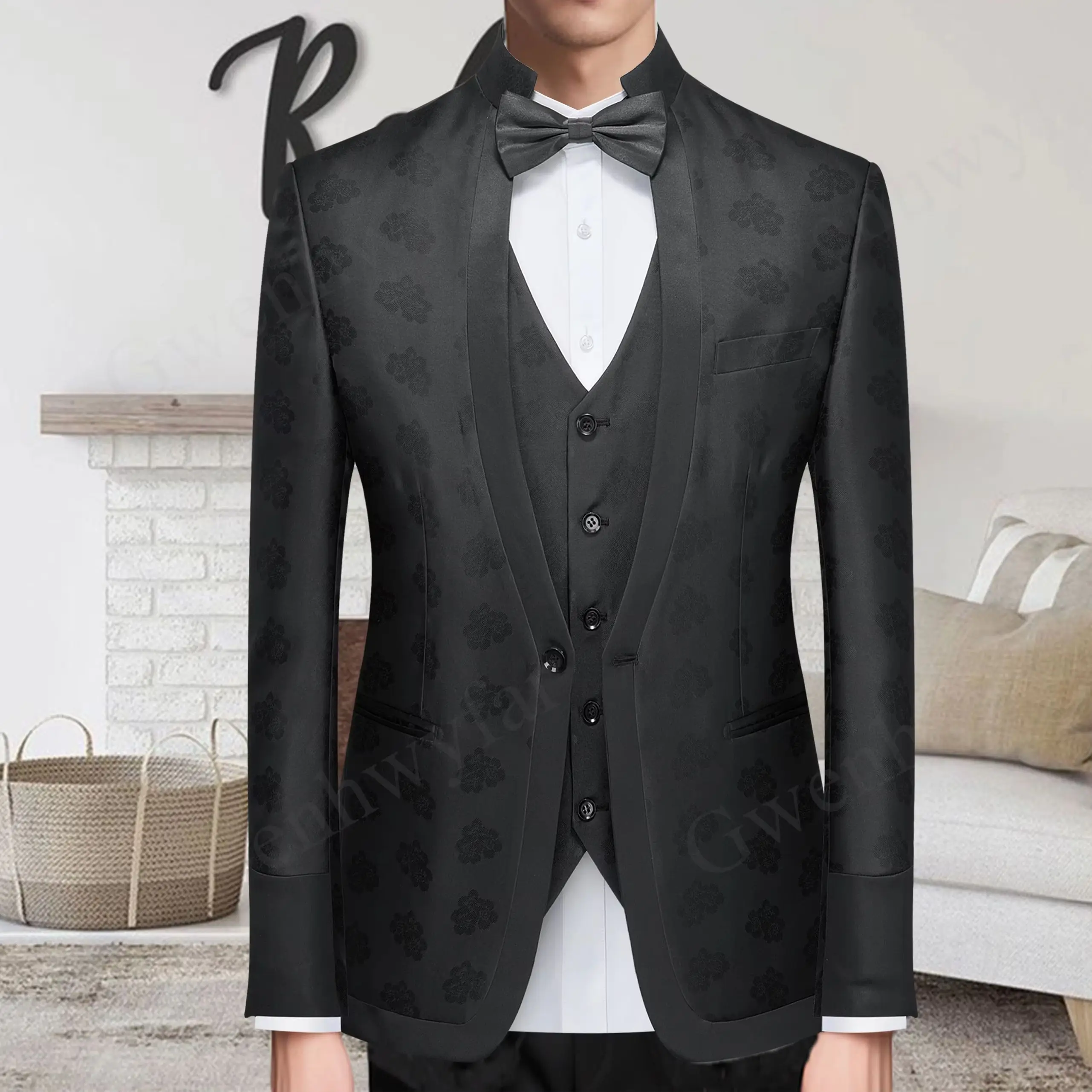 

Мужской костюм Gwenhwyfar: пиджак, брюки, жилет, королевский синий цвет, для бизнеса и свадеб, высокое качество