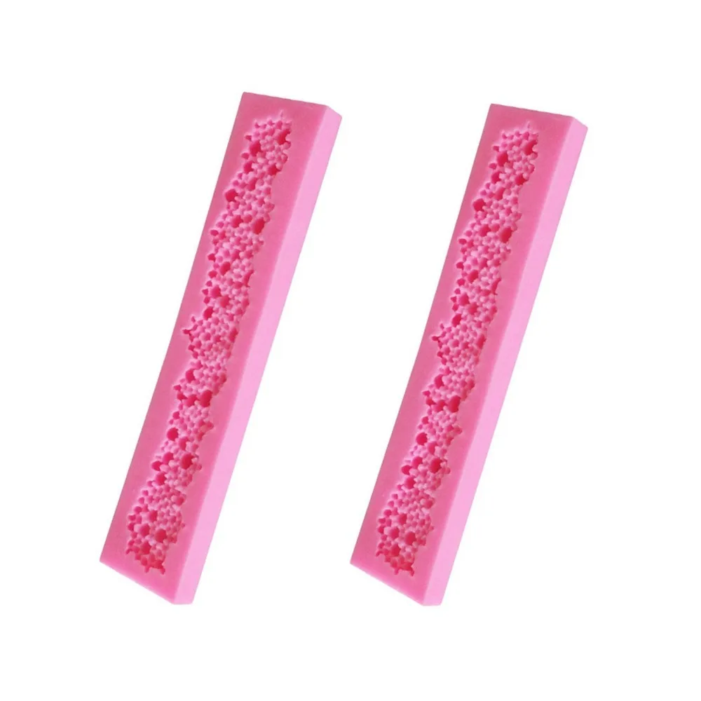 Durable Food Grade Fondant Mold Silicone Easy Release Chocolate Mold Heat Resistant Pearl Chain Mold Wedding Cakes