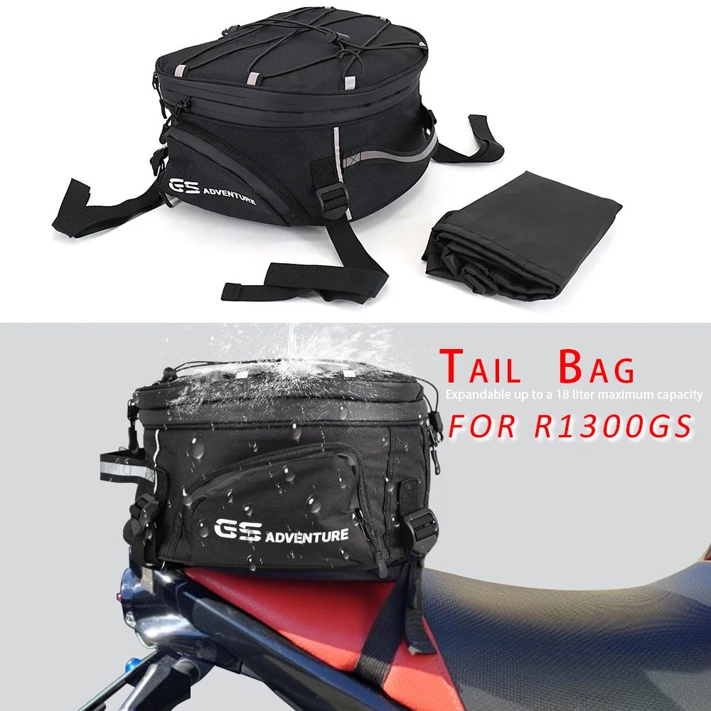 

New Motorcycle Accessories Nylon Black Waterproof Tail Bags Back Seat Bags Handbag For BMW R1300GS R 1300 GS R1300 GS r1300gs