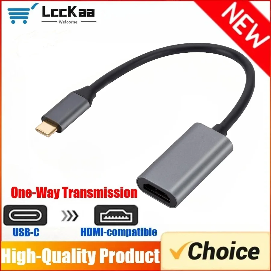 

LccKaa USB C To HDMI-Compatible Adapter Type-C USB 3.1 To HD-MI Converter for Projector PC MacBook Pro Laptop Tablet HUAWEI