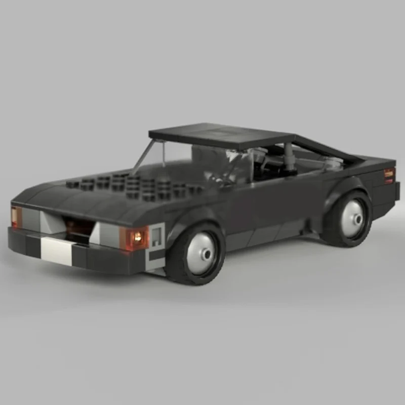 Model wyścigówki MOC z klocków, hatchback, muscle car, modułowa technologia, zabawki do składania dla dzieci, prezent na święta.