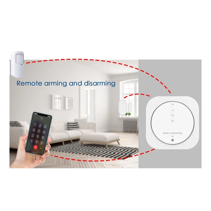 Allarme antifurto Graffiti Intelligent WIFI + GSM sistema di allarme Dual Network Home multifunzione come mostrato Host di allarme senza schermo in ABS