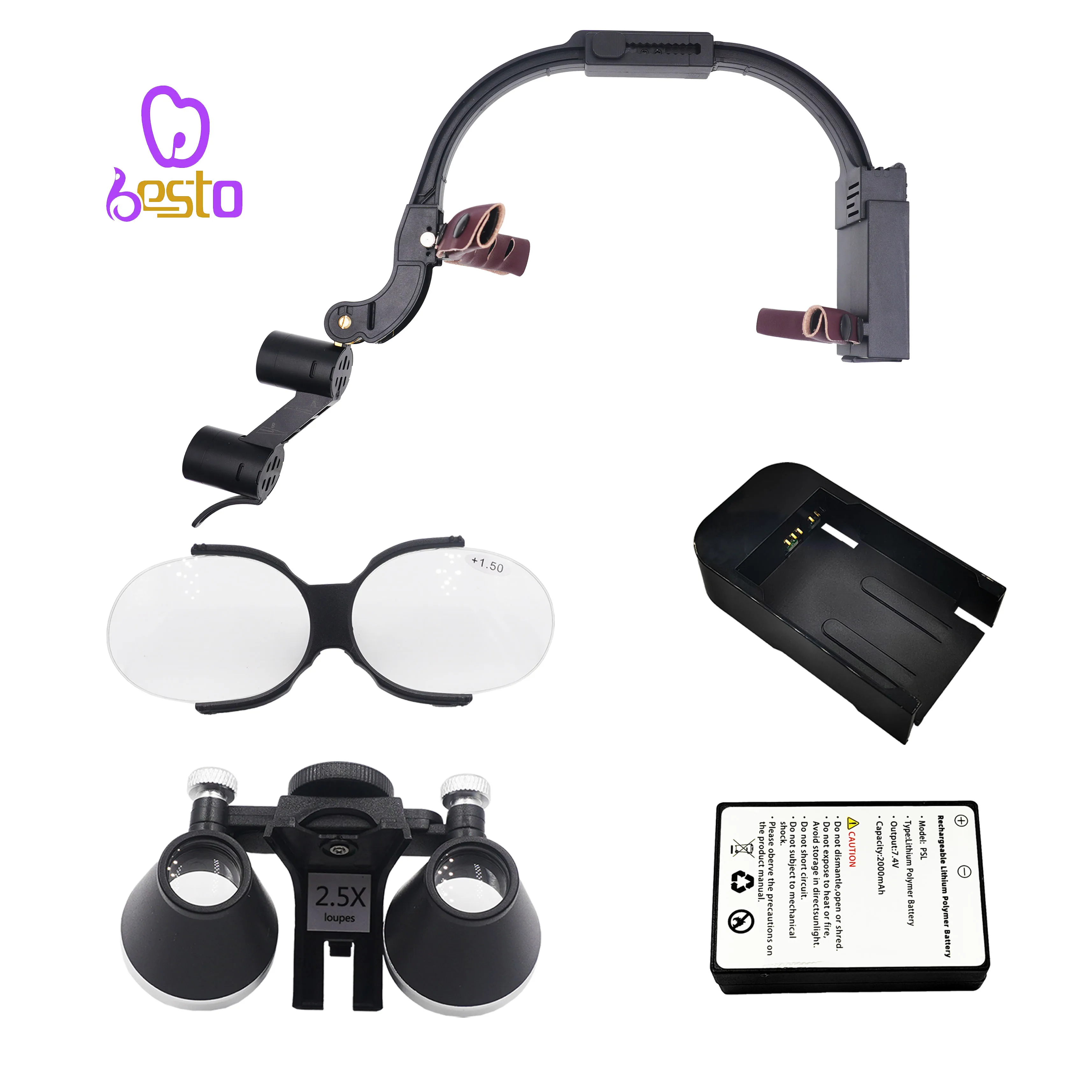 LED Light den tal Surgical Headlight Magnification Binocular  For Lab Equipment Headlamp  den tal  Loupes