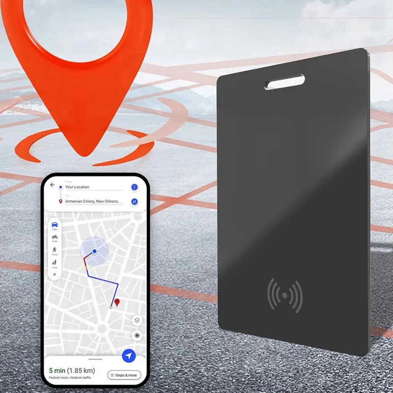 Smart Wallet Track Card Location Tracking Device Wireless Charging Wallet Phone Finder Works For Find My Tracker Tag A