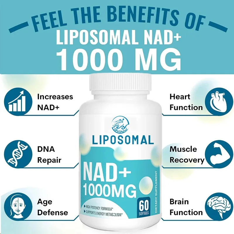 Liposome NAD+Supplement 1000mg Maximum Absorbed Energy and DNA Repair 60 Soft Capsules