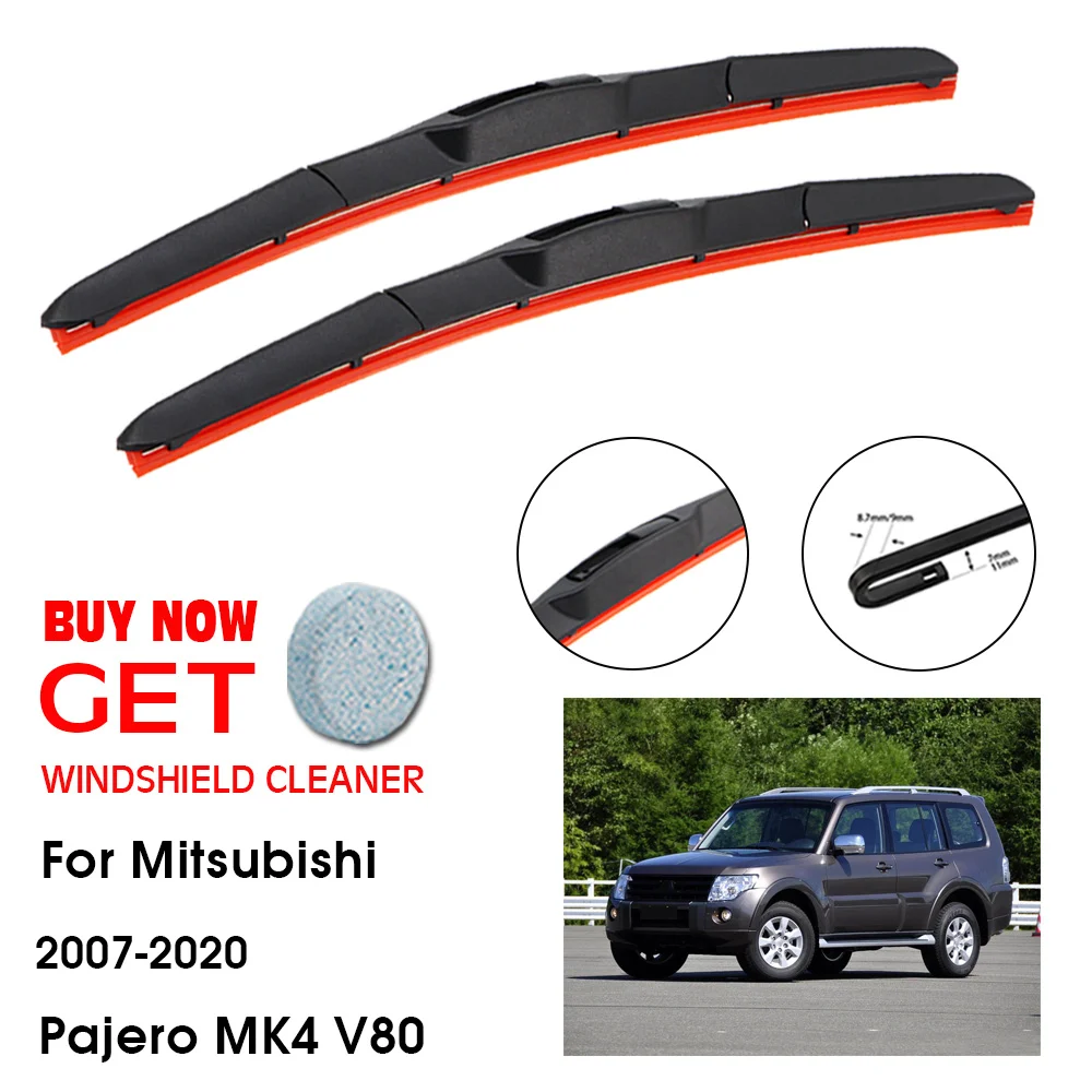 

Car For Mitsubishi Pajero MK4 V80 22"+20" 2007-2020 Front Window Washer Windscreen Windshield Silica Gel Wiper Blade Accessories