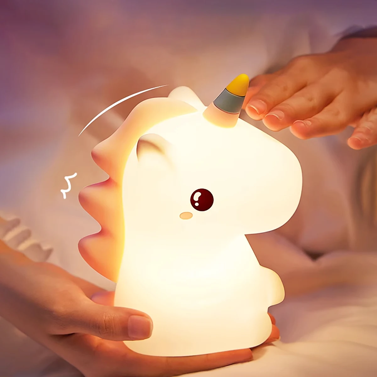 1 قطعة ضوء ليلي لطيف على شكل وحيد القرن، مصباح ديكور Led، 7 ألوان قابلة للتعديل، تحكم باللمس، مناسبة لغرفة النوم، الغرفة، مصباح طاولة صغير، مصباح ديكور للغرفة المحمولة، هدية للفتيات