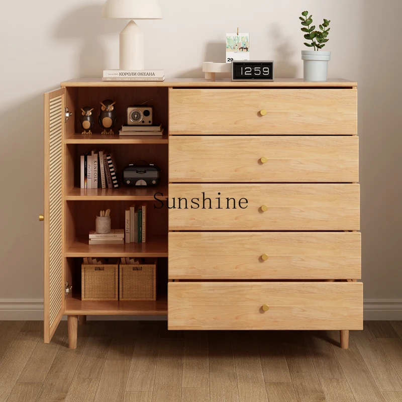 

All solid wood, storage, modern minimalist living room storage, bedroom, chest of drawers