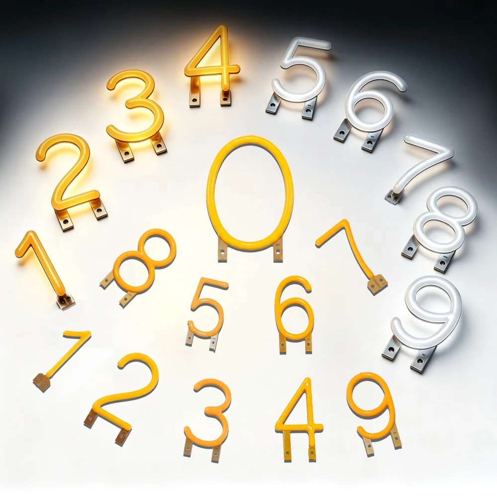 DIY Creative Numbers 0-9 3V Filament 2200K/6500K Museum Bookstore Restaurant Showroom Corridor Creative Exhibit Decor