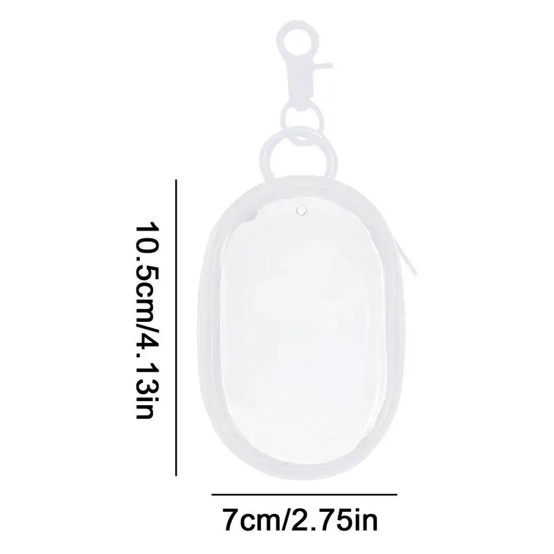 Travel Cable Organizer Pouch Data Cable Organizer Storage Bag With Carabiner Transparent Portable Headphone Cases With Double