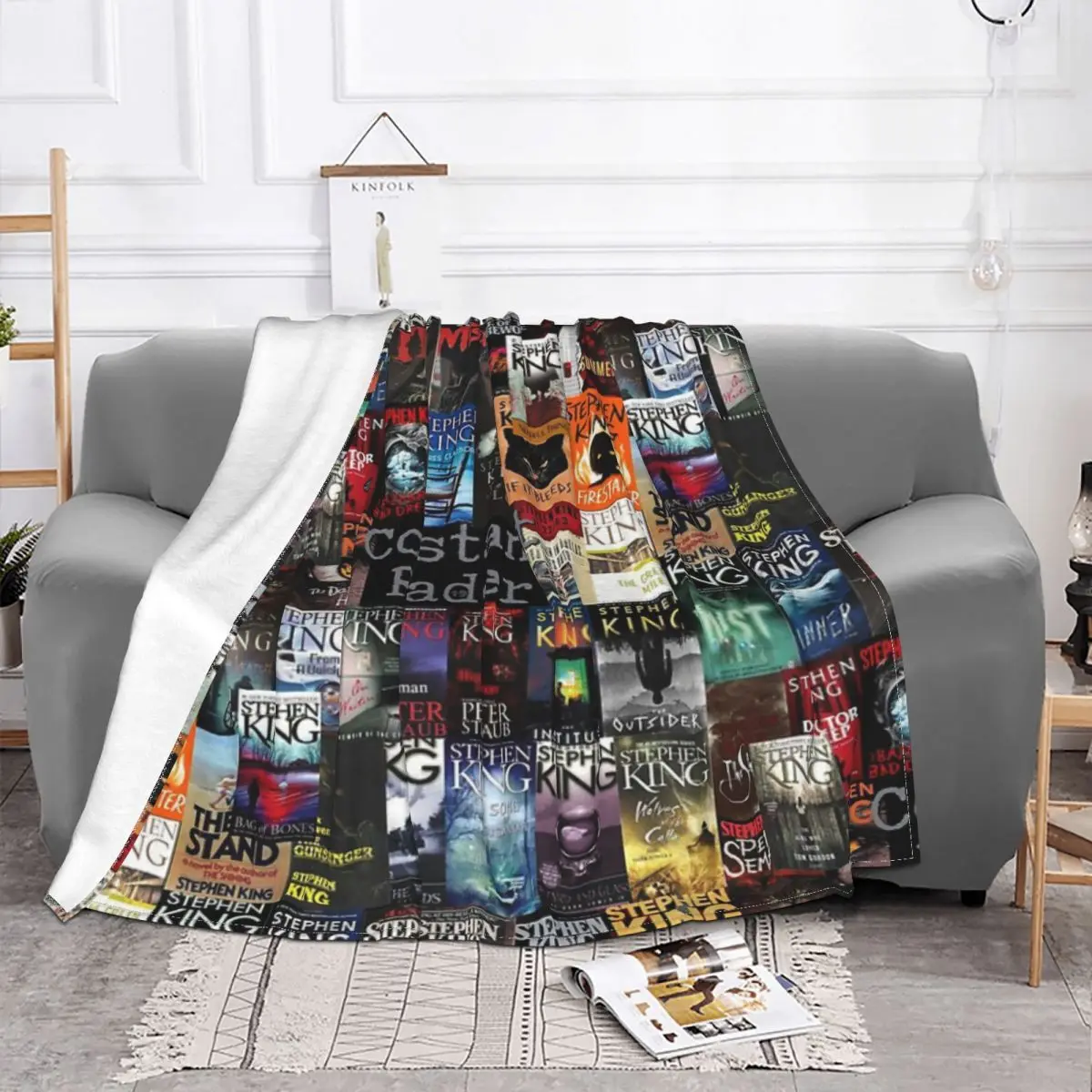 Stephen King Book Covers Constant Reader Quilt Bed Blankets Quilt For Bed Winter Warm Blanket Throw Blanket