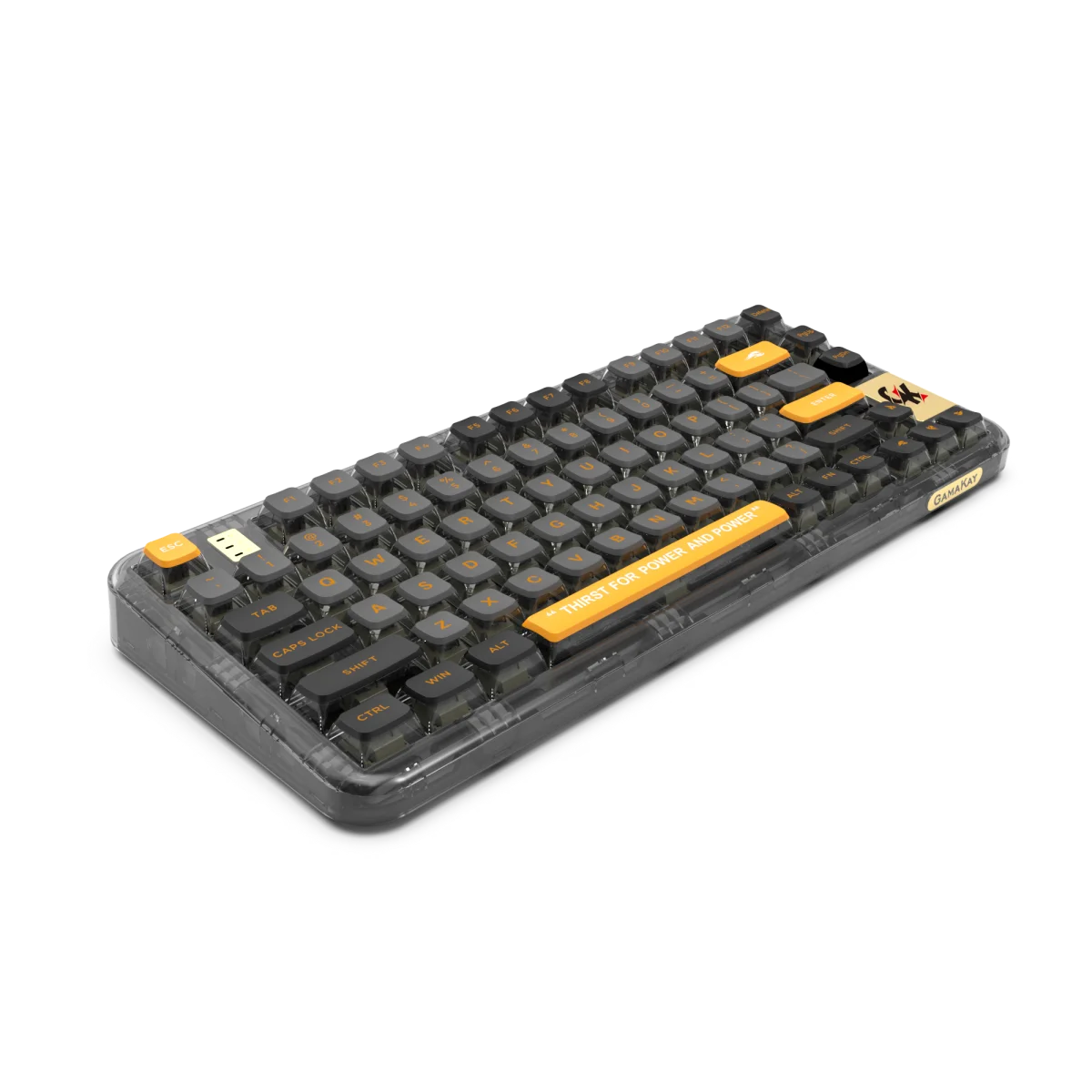 GK75 Transparent Mechanical Keyboard Gasket 80 Keys RGB Hot Swappable Gateron G Yellow Pro Switch Triple Mode bluetooth Wireless