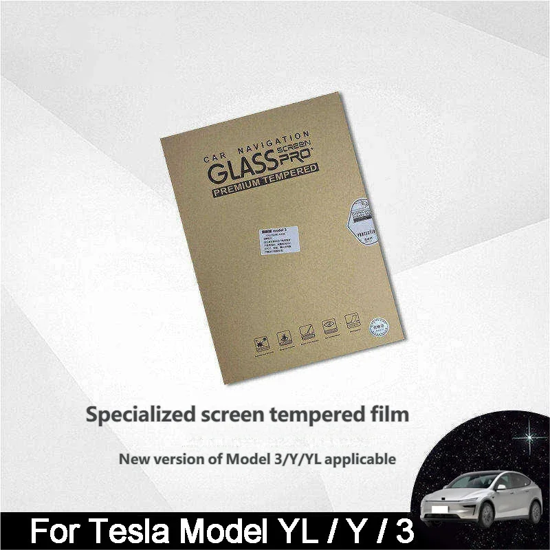 Für Tesla Model YL/3/Y Auto Matt Gehärtetes Glas Displayschutzfolie Zentralsteuerung Touchscreen Navigations-Schutzglasfolie
