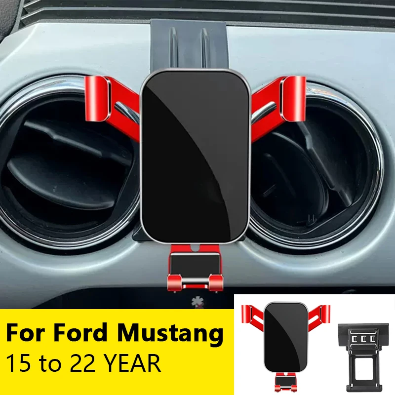 

For Car Cell Phone Holder Air Vent Mount GPS Gravity Navigation Accessories for Ford Mustang 2015 to 2022 YEAR