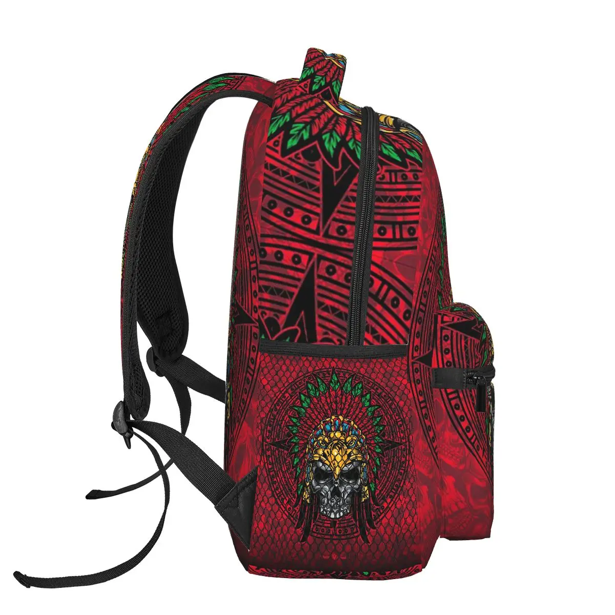Aztec Eagle Knight Skull กระเป๋าเป้สะพายหลังชายหญิง Bookbag นักเรียนโรงเรียนกระเป๋าการ์ตูนแล็ปท็อป Rucksack กระเป๋าสะพายขนาดใหญ่ความจุ