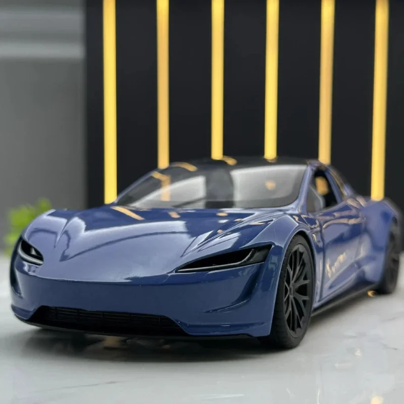 รถ Roadster รถโลหะผสมจําลอง 1:24 Scale Diecasts ของเล่น Collective Sound Light Voiture Miniature