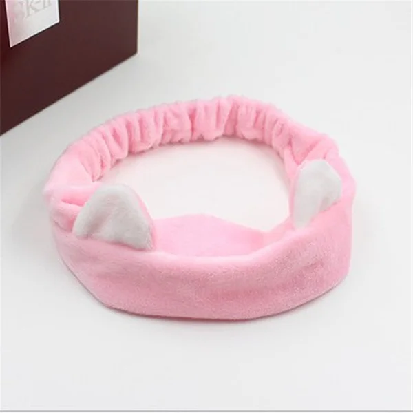 

5Pcs Cat Ear Hair Band Elastic Headbands for Wash Face Makeup Running Spa Lightweight Durable Hairbands for Women