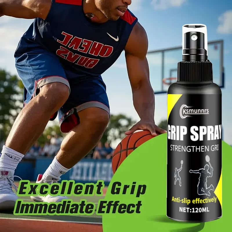 بخاخ رياضي لقفازات كرة السلة، سريع الجفاف، مادة البولي بروبيلين، يزيد من قوة الإمساك، ويحمي سلامة المعصم للرياضيين