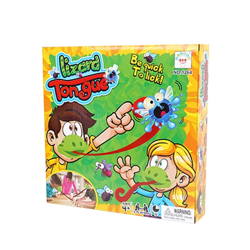 مجموعة ألعاب حفلات عائلية من Super Speed Lick Chameleon Frog Tongue مع بطاقات أنشطة ممتعة للعب الهدايا والترفيهية للأطفال