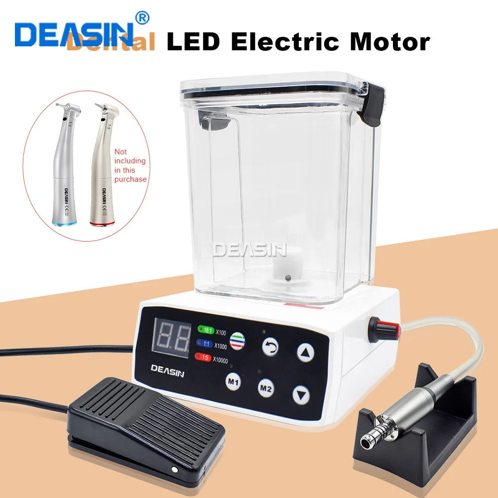 

Dental Electric Micro Motor with Water Tank LED Brushless Dental Electric Micromotor Foot Control for 1:1 1:5 16:1 Contra Angle