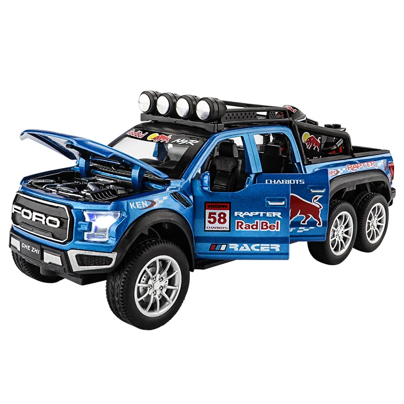 1:32 Raptor F150 Off Road Pickup Truck Alloy Metal Diecast Model Car Desktop Display Collectible for Festival Present
