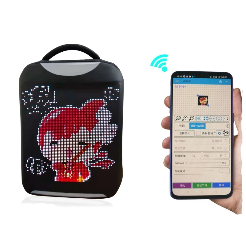 LED advertising backpack screen for men and women new mobile advertising backpack screen LED dynamic advertising display backpac