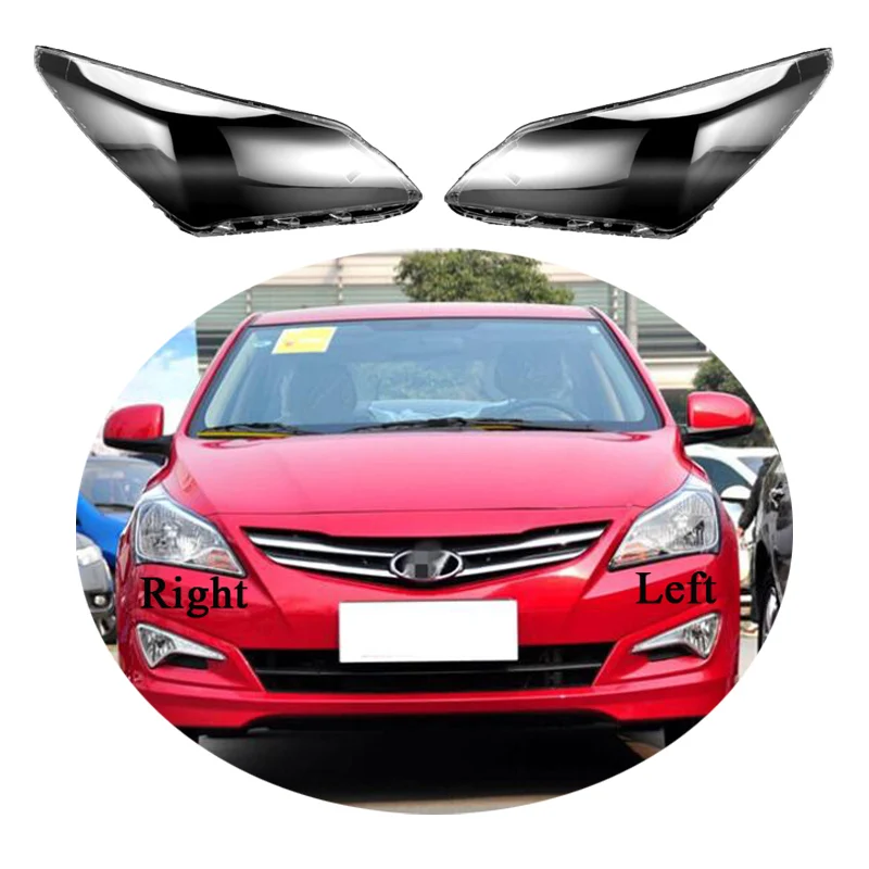 

For Hyundai Verna Solaris 2014 2015 2016 Car Headlight Cover Halogen Headlamp Lens Transparent Lampshades Shell Glass