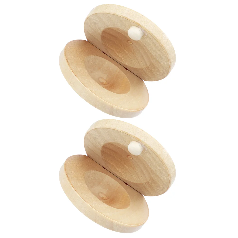 2 قطعة صنجات خشبية الآلات الموسيقية الصغيرة إصبع الزعنفة للمبتدئين دائم المحمولة اللحن الصوت الخشب الصنجات