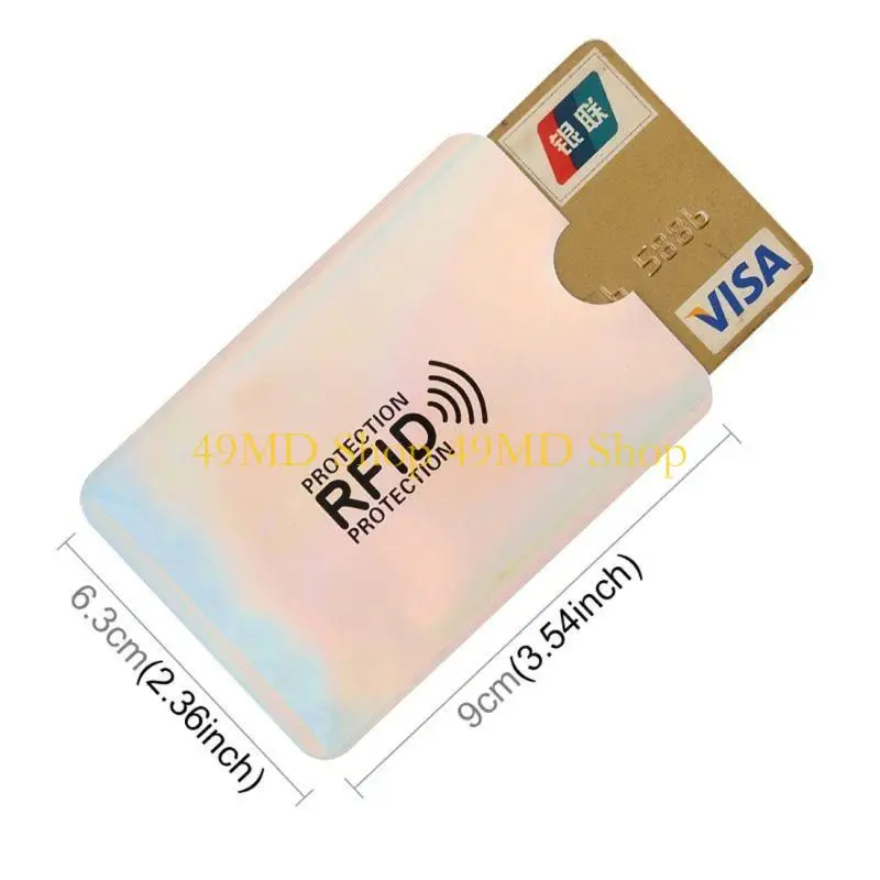49md 10pcs Anti RFID Wallet Blocking Block Brank Card Card Cards per protezione