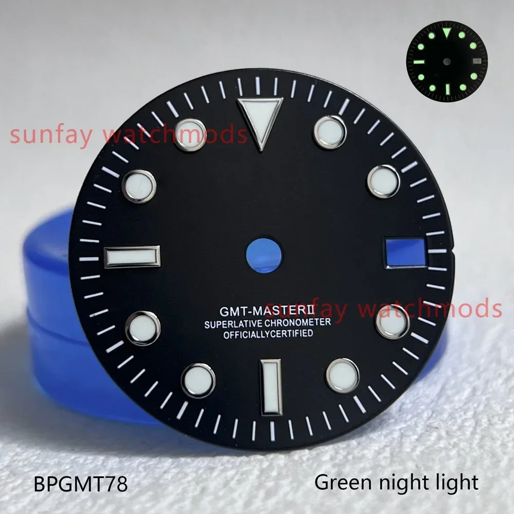 28.5mm GMT Master2 NH34 Dial Custom Watch Accessories Watchmods NH35 Dials