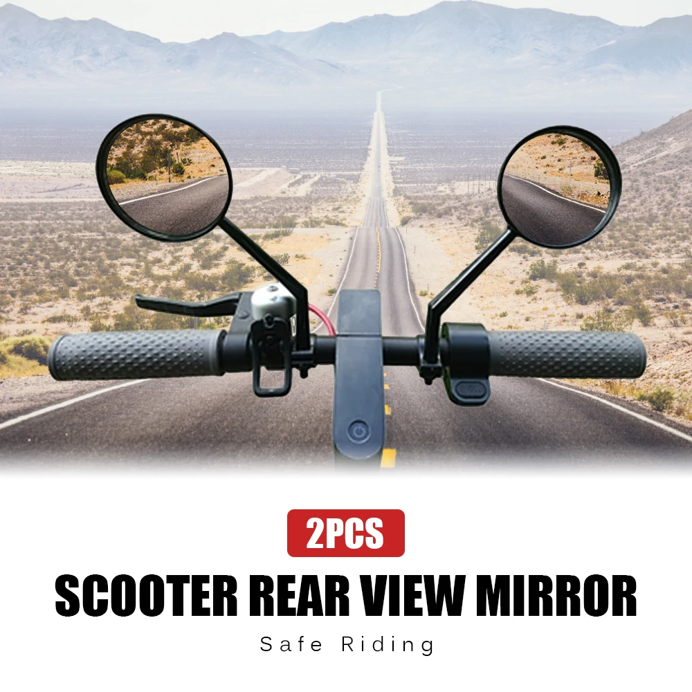 2 PCS Rearview Mirrors Rear View Glass Replacement for Xiaomi Mijia M365 Electric Scooter Rear View Mirror