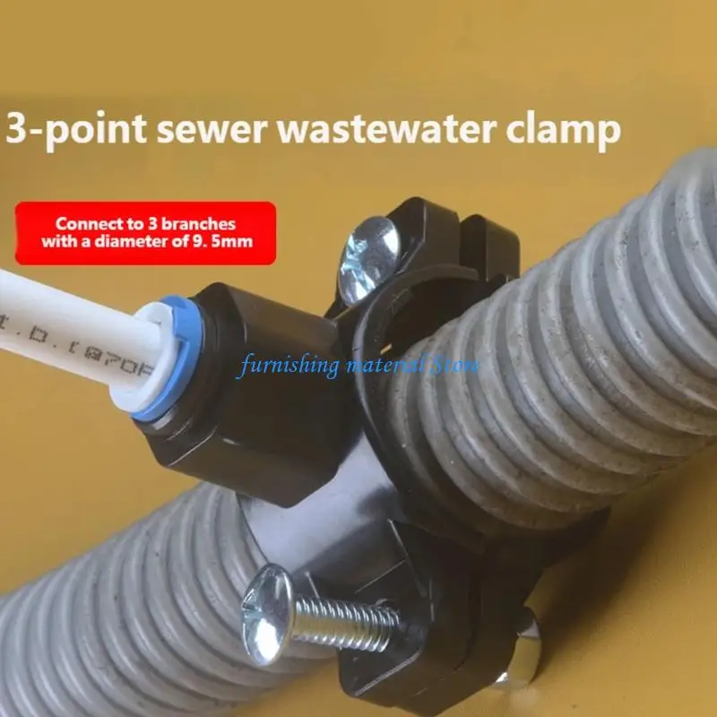 Y5GD Reliable Water Filter Discharge Tube Fastener Multipurpose Waste Pipe Clip for Leak Proof Installation In House Or Office