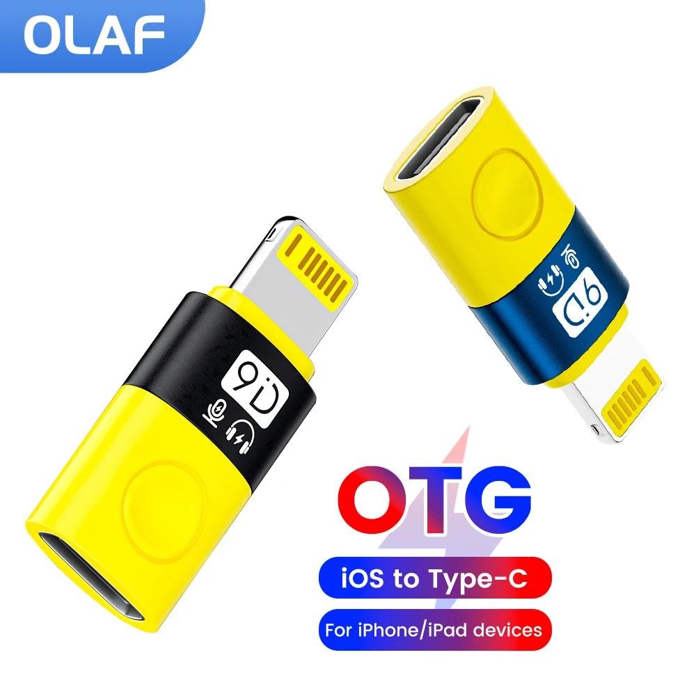 Adattatore da Olaf OTG tipo C a Lightning per IOS femmina a USB C maschio convertitore di ricarica rapida per iPhone Laptop Adaptador