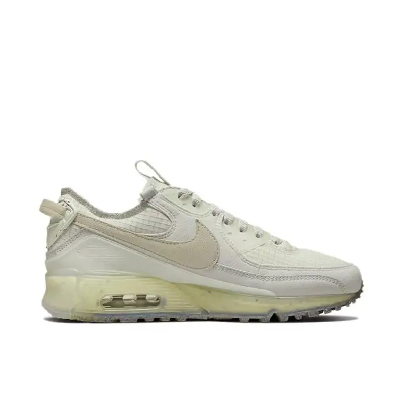 Nike Air Max 90 Terrascape Pomegranate Retro Fashion Sports Airmax Casual Running Shoes Women's Beige Recyclable Material