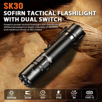 New SOFIRN SK30 2800LM Tactical Flashlight SFT70 LED Light 6500K 21700 USB C Rechargeable Torch Double Switch