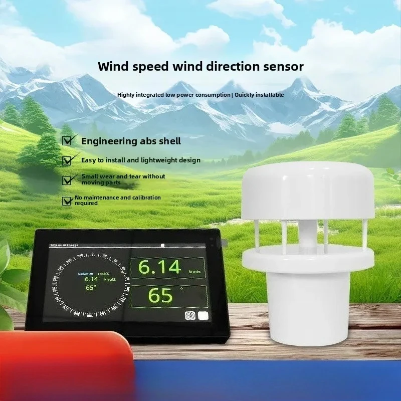 Ultrasonic anemometer Touchscreen data acquisition display multi-parameter