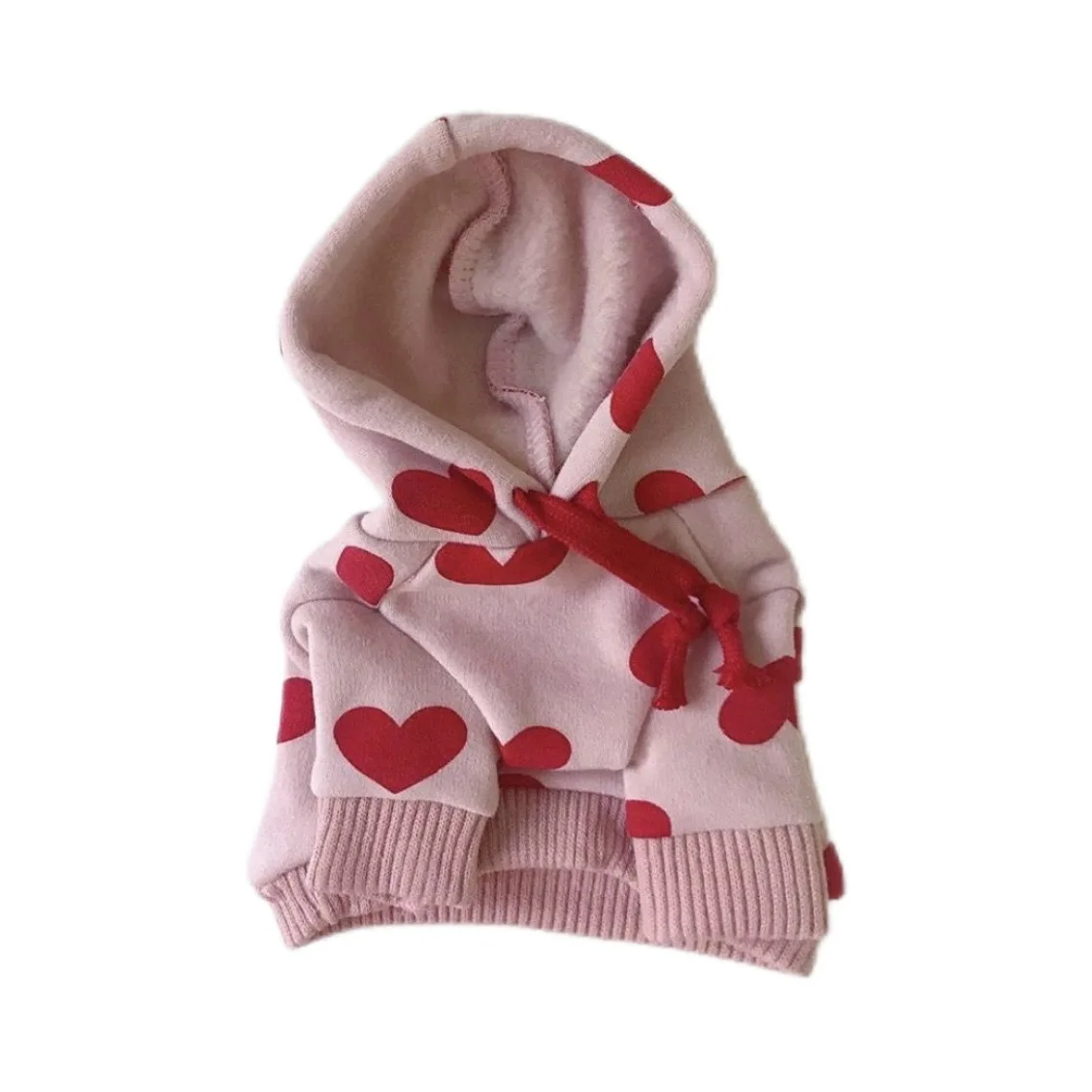 Sudadera con capucha de moda para perros pequeños y medianos, ropa elegante para cachorros con diseño de corazón, lindos conjuntos de abrigo con capucha para mascotas._voghion.com