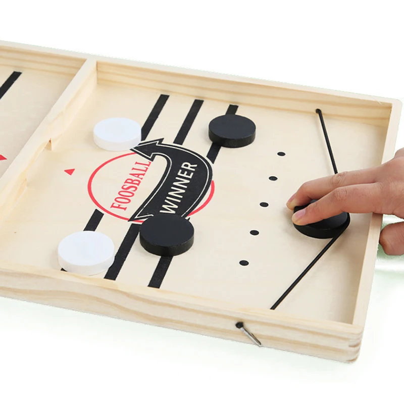 Fast Sling Puck Game Paced Wooden Table Toys Desktop Battle Juegos De Mesas Interactivos Para Niños Kinder Spiele