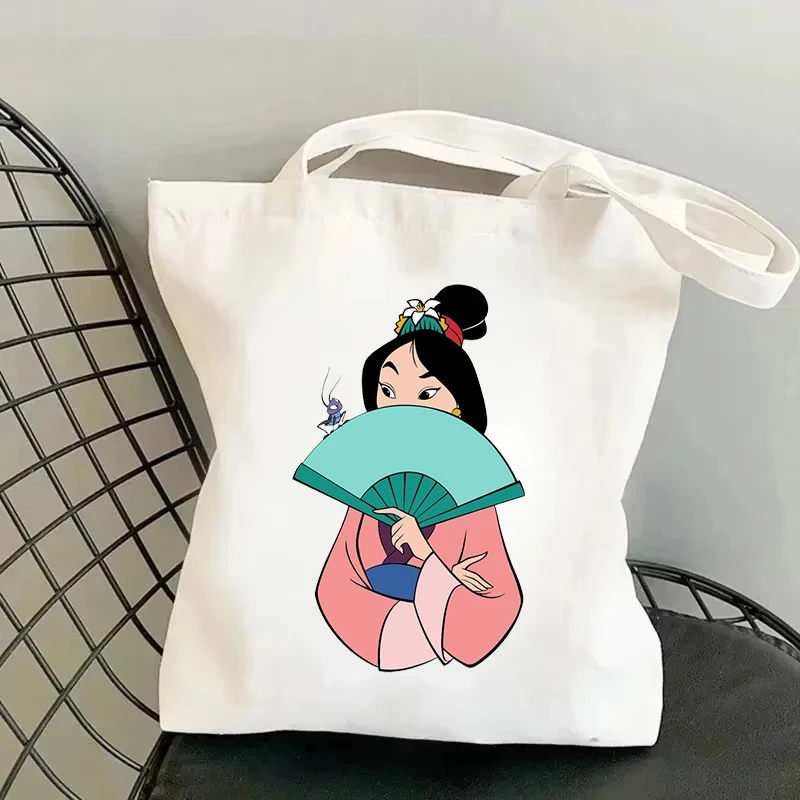 مولان للجنسين حقيبة يد Harajuku الكرتون مسلية حقيبة كتف عادية خمر الشارع الشهير المرأة في الهواء الطلق أنيق ركاب حقيبة قماش قنب #1