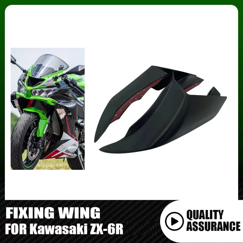 

For Kawasaki ZX6R ZX 6R ZX-6R ZX-636 ZX636 ZX 636 2013-2018 ABS Motorcycle Fixed Wing SpoilerAerodynamic Winglets Side Fairings