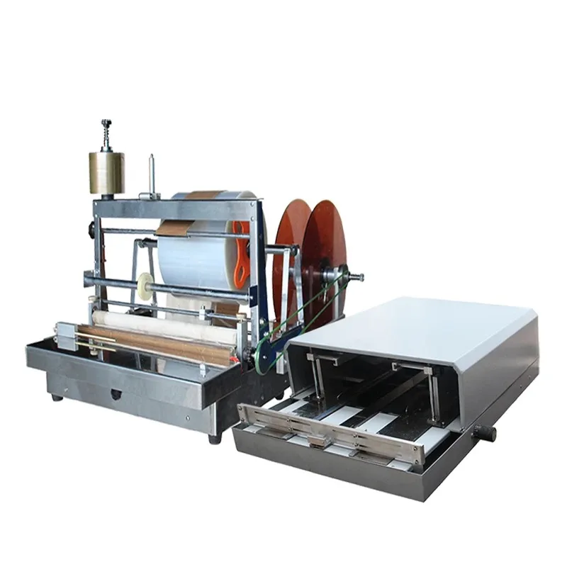 

[Hot Sale] ACW-88/ACW-88A+3DP-88/A3DP-88 Semi-Automatic Different Box Cellophane Wrapping Machine With Box Film Folding Machine