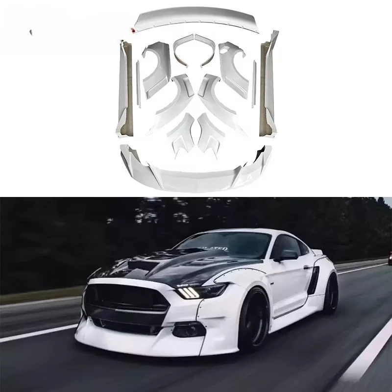 

Mustang Clinchad Style Wide Body Kit 2015-2017 for Mustang Upgrade Front Lip Side Skirts Fenders Rear Spoiler Bodykit