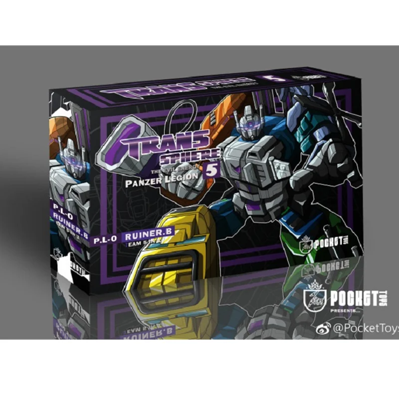 Imagem -05 - Estoque Pockettoys Transformação g1 Pt05 Pt05 Bruticus 5in1 Figura de Ação Robô Brinquedos com Etiqueta Retail Box Novo em