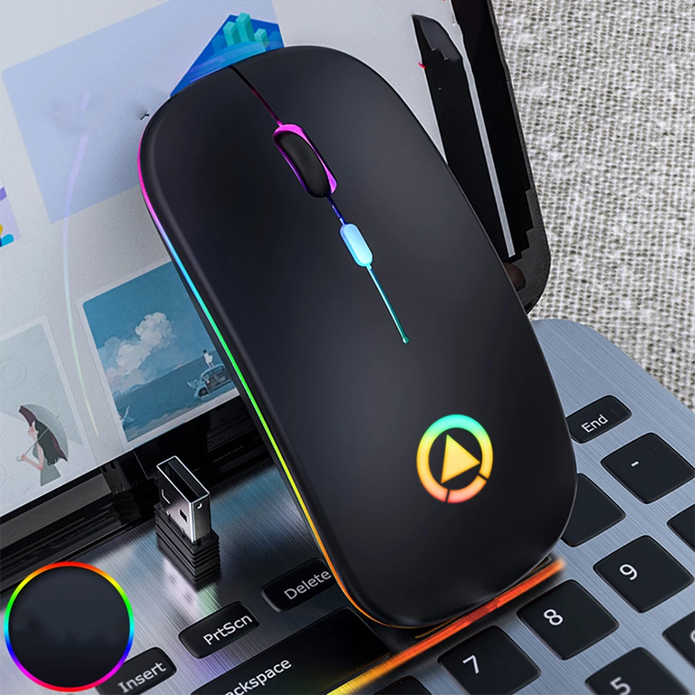 

Wireless Charging Mouse 24GHz 10M Distance Multifunction Gaming Ergonomic Design RGB Colorful Light Silent Laptop Computer Mouse