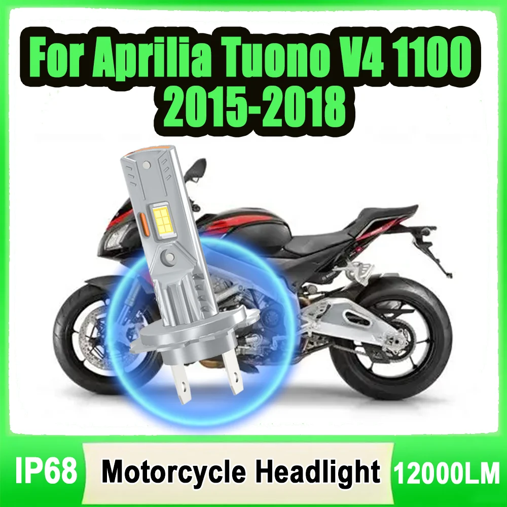

1PCS Plug And Play 6000K Super White H7 LED Motorcycle Headlight 3570 CSP Chips For Aprilia Tuono V4 1100 2015 2016 2017 2018