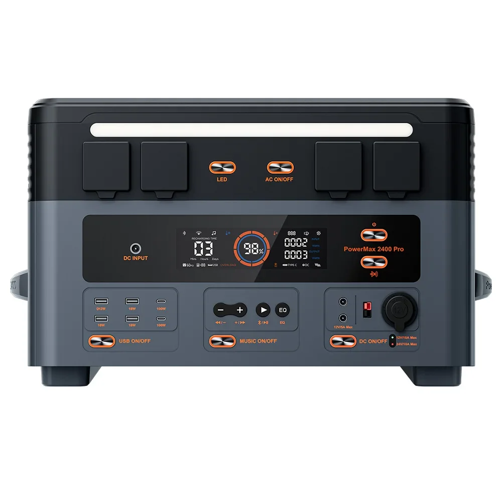 Oscal Powermax 2400 Pro Tragbare Powerstation 2400W Lifepo4 Powerbank 2016Wh Wiederaufladbare Batterie für Camping und Notfälle zu Hause