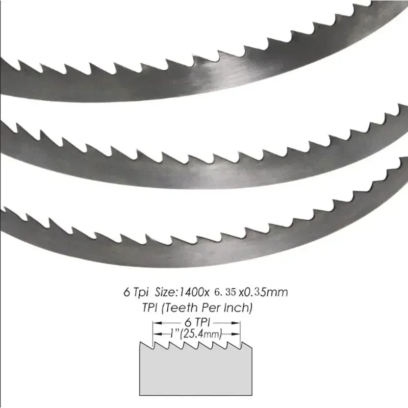 4pcs Band Saw Blades SK5 1400 Bandsaw Blade 1400 mm 6.35mm 0.35mm 6 10 15 TPI for  8